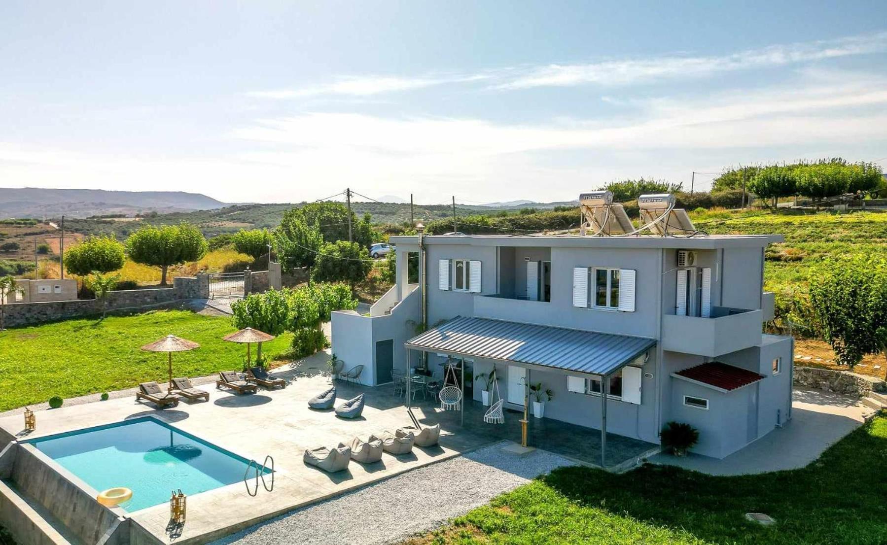 Blue Harmony Villa Dhramia ภายนอก รูปภาพ